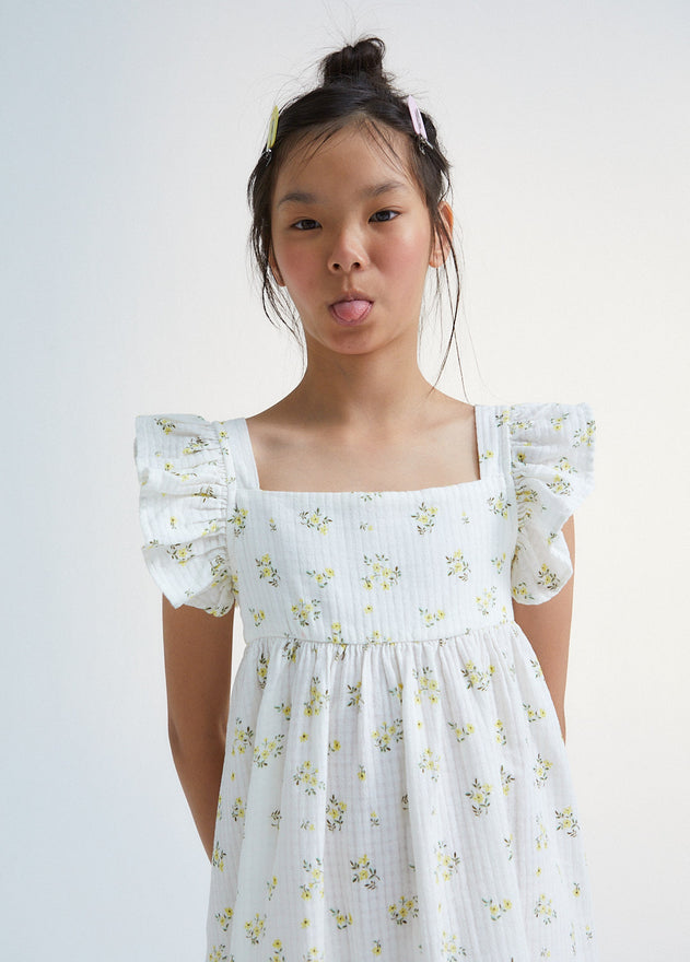 Kids' Valley Dress Valley Print White