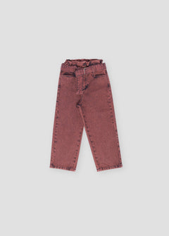 Kinderen bimba broek denim bloemblaadje