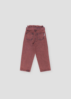 Kinderen bimba broek denim bloemblaadje