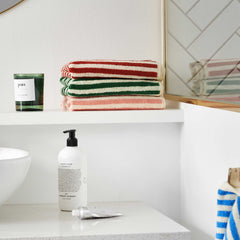 Homehagen Stripe Hand Towel Cinnamon