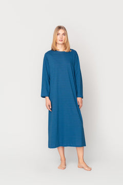 Ursula-jurk blauw en groen