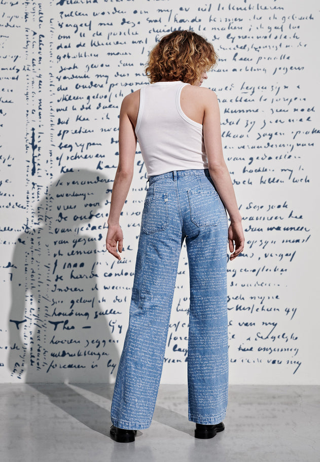 Van Wilma Jeans Letter Blauw