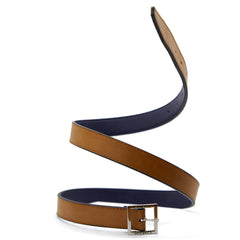 Go Vegan Riem Omkeerbaar Camel / Blauw