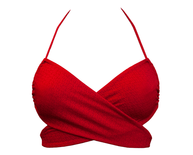Versatile Bikini Top Geranium Red