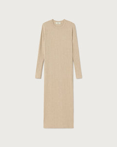 Gina Rib Dress Taupe