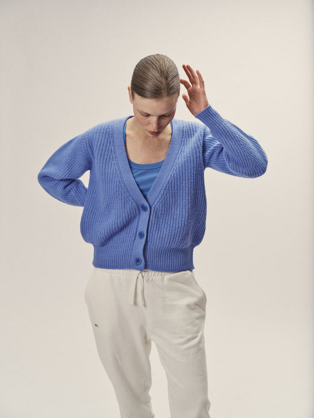 Knitted Cardigan In Merino Wool