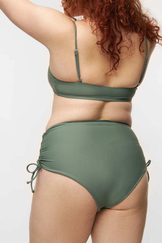 Wanita Verstelbaar Bikinibroekje met hoge taille Army