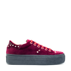 Wika Bordeaux Velvet Sneakers