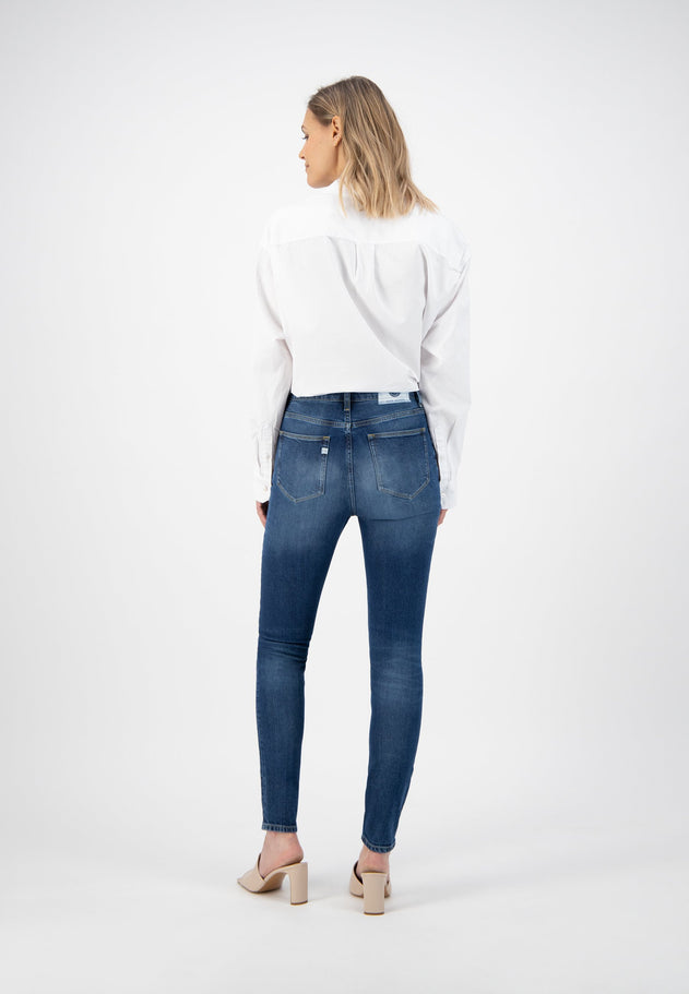 Sky Rise Skinny Jeans Puur Blauw