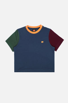 Women's Color Block T-Shirt Trendsplant Blue