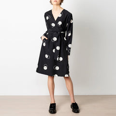 Midi Cotton Silk Wrap Dress Circle