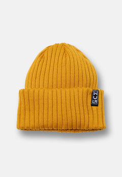 Hoofdverwarming beanie geel