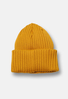 Hoofdverwarming beanie geel