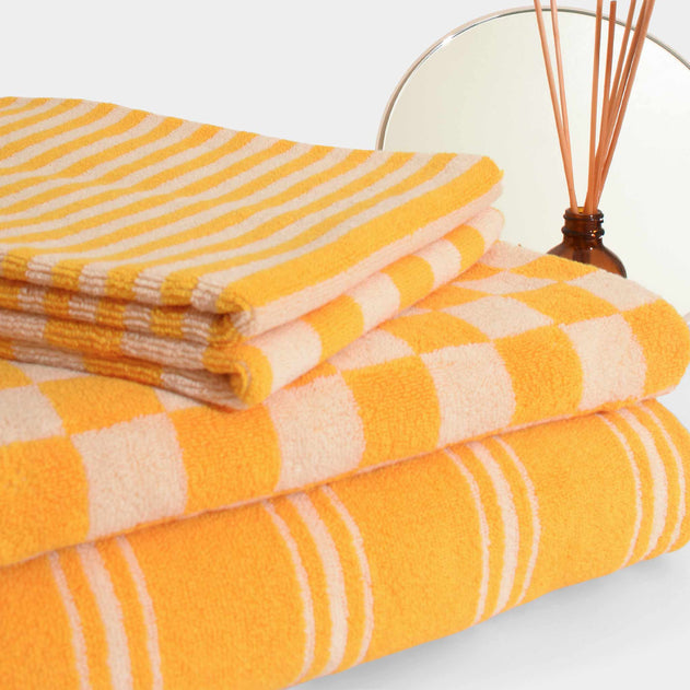 Homehagen Check Bath Towel Yellow