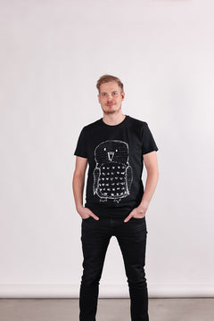 Heren Owl T-shirt zwart