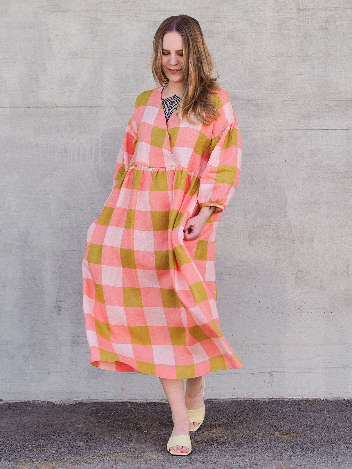 Celia Dress Xadrez Rose