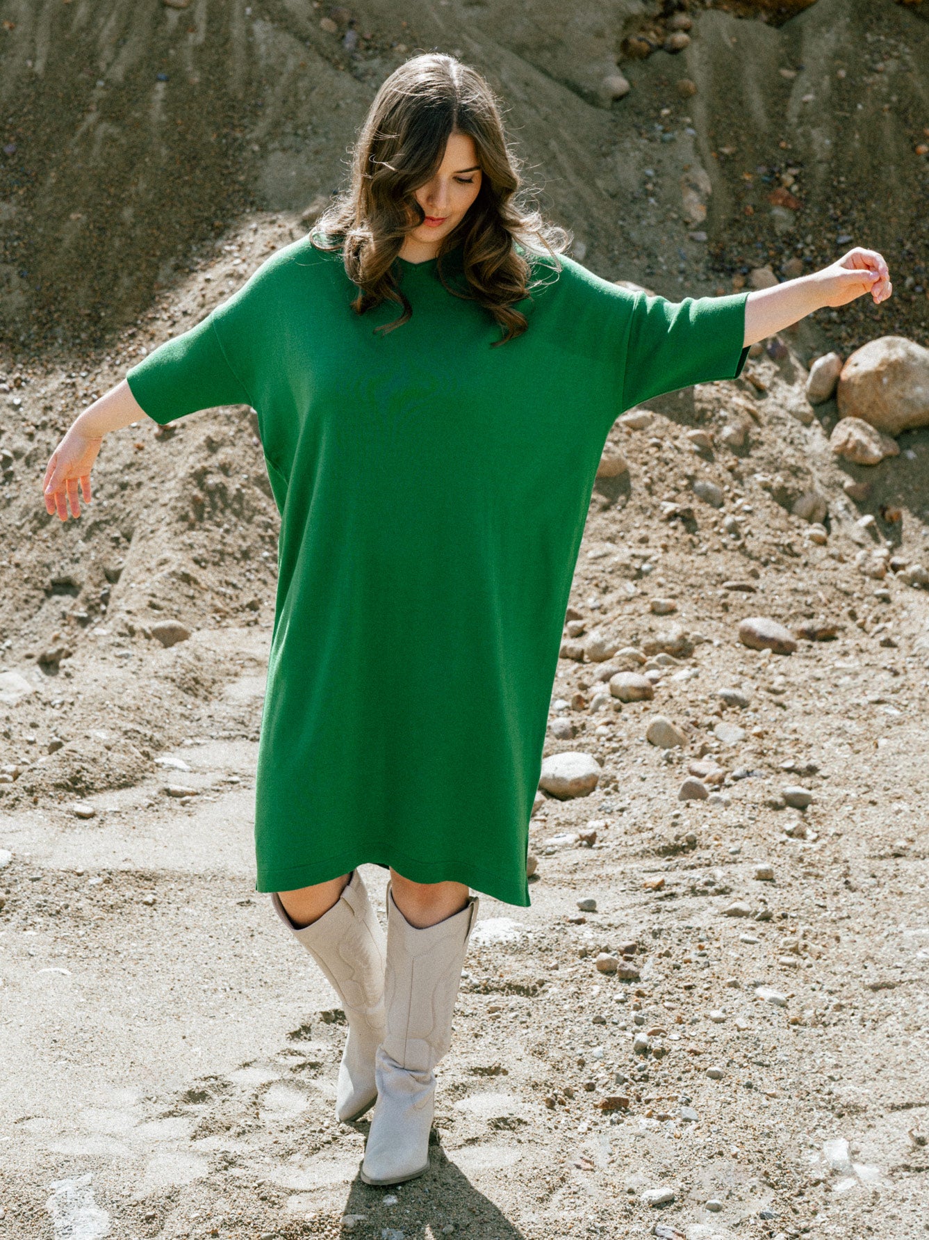 Love Merino Jurk Groen