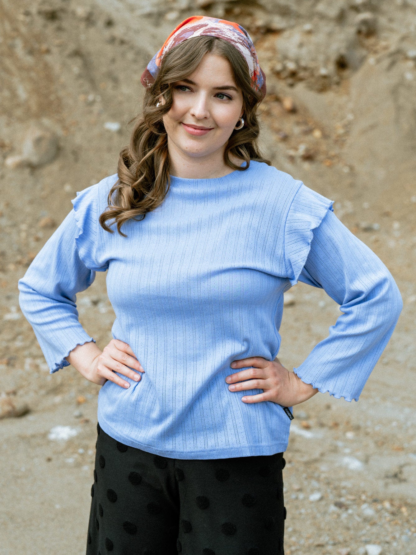 Magnolia Top Blauw
