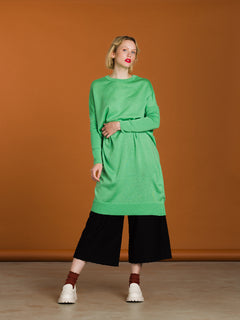 NOOA merino wol jurk licht groen