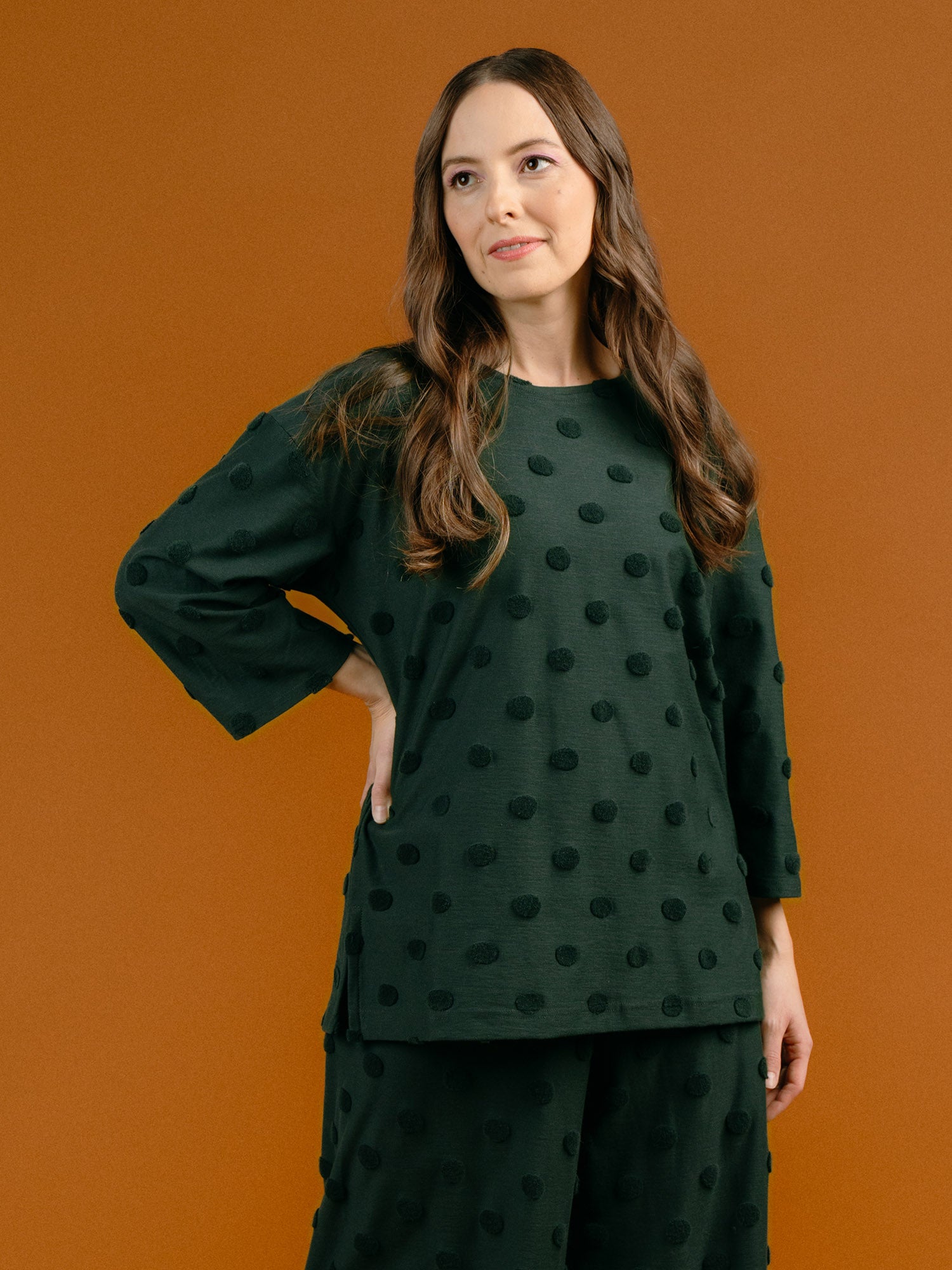 Story Blouse Green Big Dot