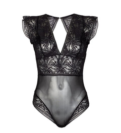 Amara Black Leaf Bodysuit