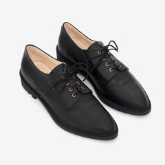 Jade Rubber Sole Shoes Black