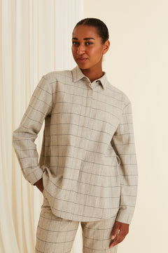 Beatrix Wool Blend Shirt Check