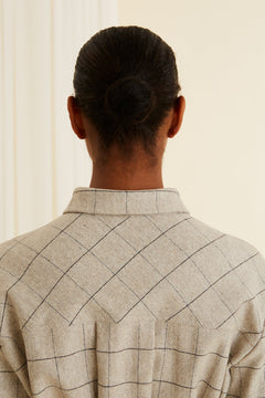 Beatrix Wool Blend Shirt Check