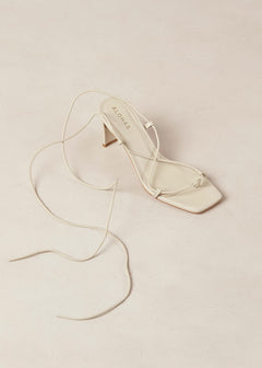 Bellini Leather Sandals Cream White