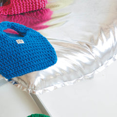 MARIE MARIE Crochet Circle Bag Kobalt