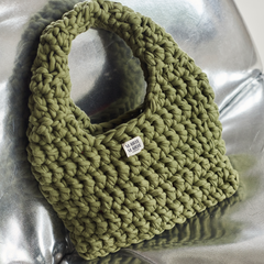 MARIE MARIE Crochet Bump Bag Olive Green