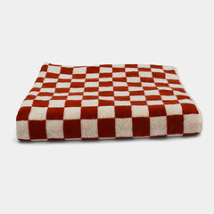 Homehagen Check Bath Towel Cinnamon