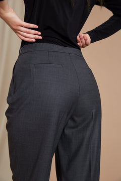 Cindy hoge taille broek Gray Melange