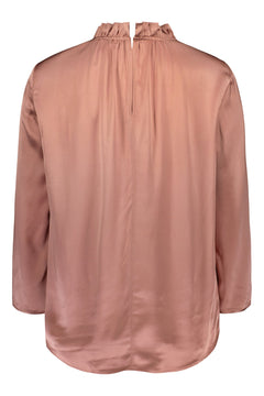 Darlyn hoge kraag blouse matroze roze