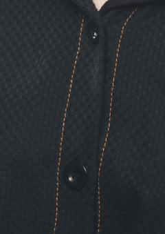 Gestructureerde shirtjurk in zwart