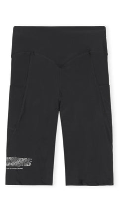 Center High-Waist Biker Shorts Nero