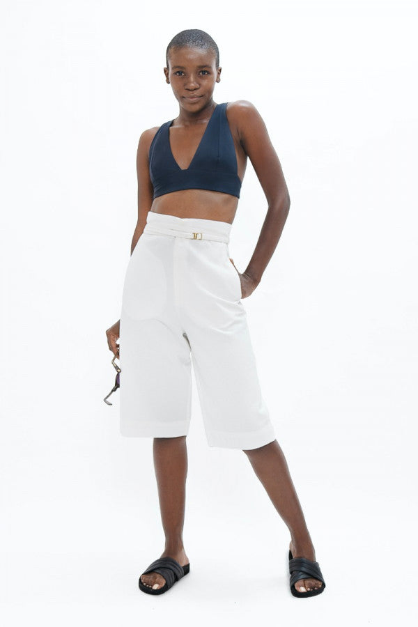 Florence Flr Knie Pants White Dove