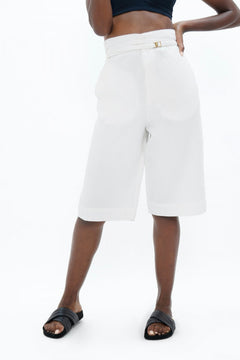 Florence Flr Knie Pants White Dove