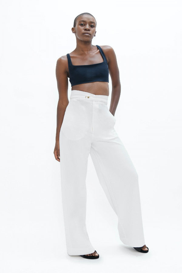 Florence Flr Pants White Dove