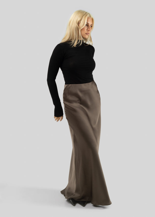 Ella Maxi Skirt Copper Brown