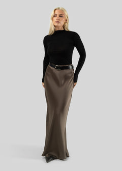 Ella Maxi Skirt Copper Brown