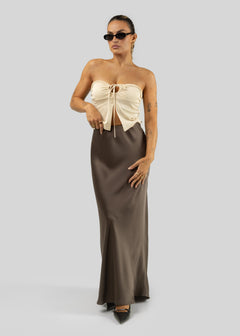 Ella Maxi Skirt Copper Brown