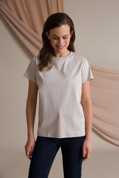 Katrina Organic Cotton T-Shirt Pearl Gray