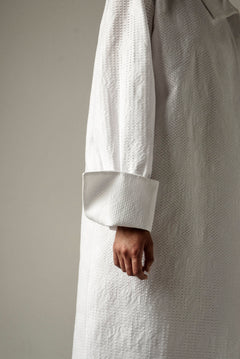 Witte architecturale lange jurk