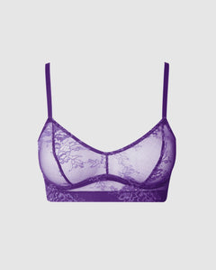 Floral Lace Balconette Lilac