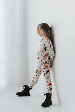 Kinder Jersey legging Leinikki Lavendel