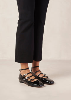 Luke Leather Ballet Flats Onix Black