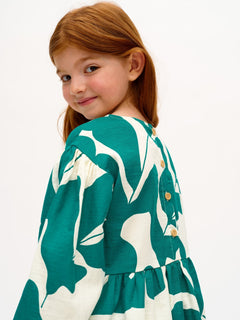 Kids' Greenery Muslin Dress Green