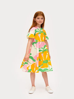 Kids' Lively Muslin Dress Orange