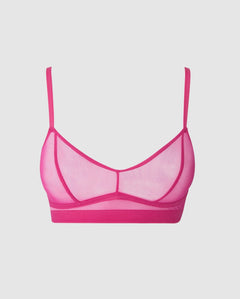 Mesh Balconette Hot Pink